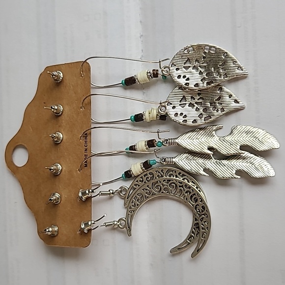 Cute 6 pack of boho style earrings - Picture 5 of 5